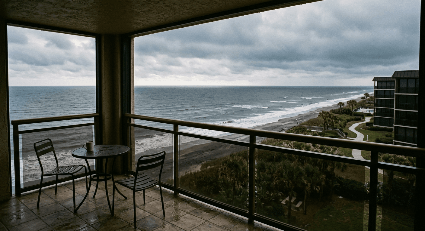 A timeshare resort property exterior
