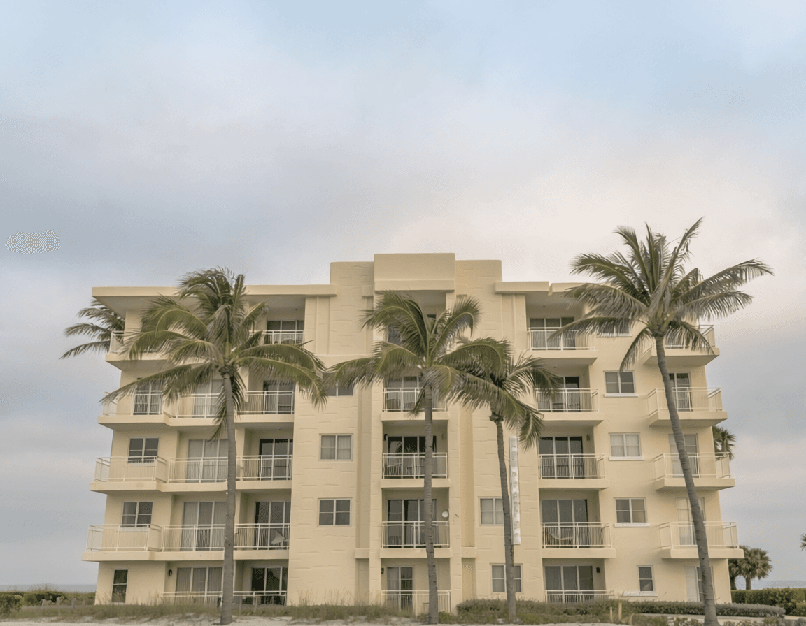 A timeshare resort property